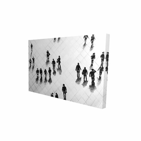 BEGIN HOME DECOR 20 x 30 in. Overhead View of People on the Street-Print on Canvas 2080-2030-ST39